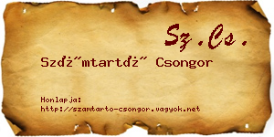 Számtartó Csongor névjegykártya