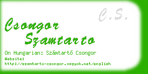 csongor szamtarto business card
